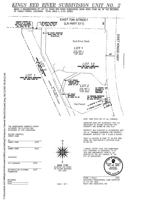 E Kings Hwy & East 70th St, Shreveport, LA for sale Primary Photo- Image 1 of 1