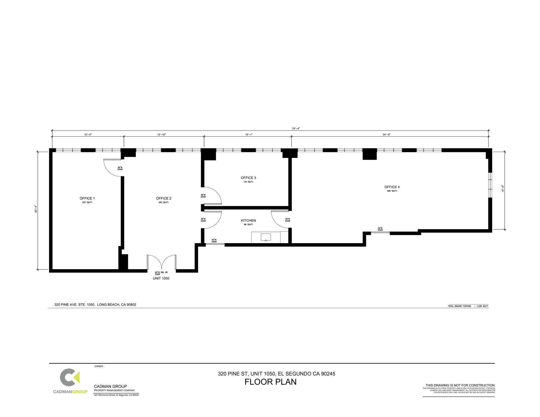 320 Pine Ave, Long Beach, CA for lease Site Plan- Image 1 of 1