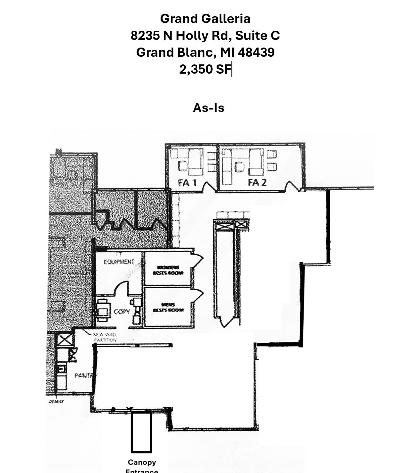 8235 N Holly Rd, Grand Blanc, MI for lease Floor Plan- Image 1 of 1