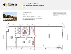 1020 James Dr, Hartland, WI for lease Floor Plan- Image 1 of 6