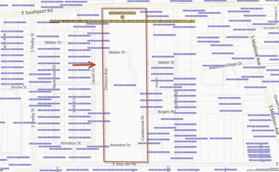 1451 E Southport Rd, Indianapolis, IN for sale - Plat Map - Image 1 of 1