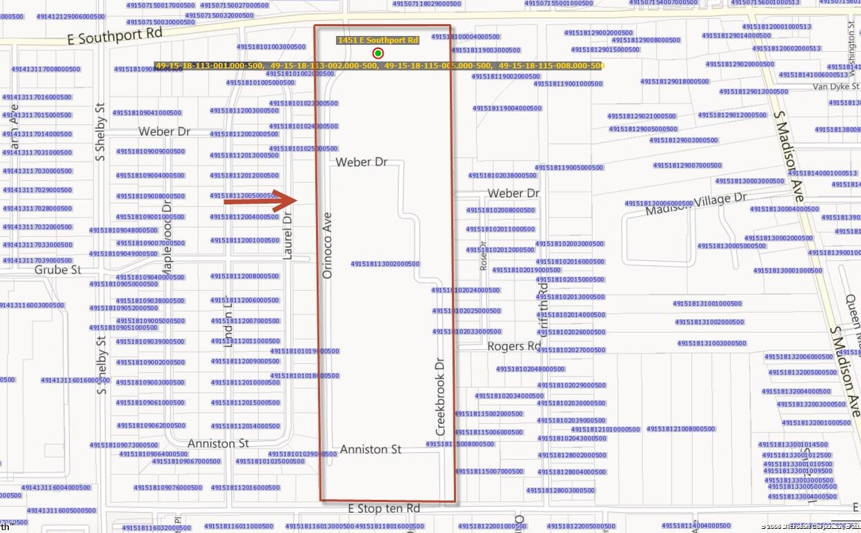 1451 E Southport Rd, Indianapolis, IN for sale Plat Map- Image 1 of 1