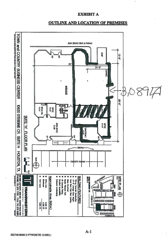 1665 Townhurst Dr, Houston, TX for lease Floor Plan- Image 1 of 1