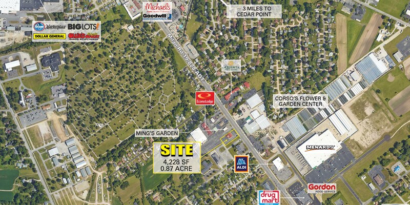 3321 Milan Rd, Sandusky, OH for lease Aerial- Image 1 of 4