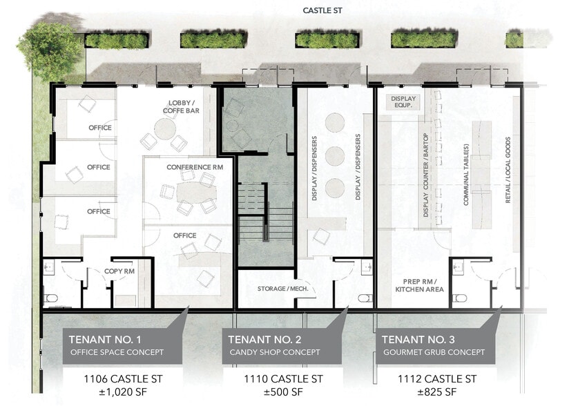 1110 Castle St, Wilmington, NC for lease - Floor Plan - Image 3 of 4