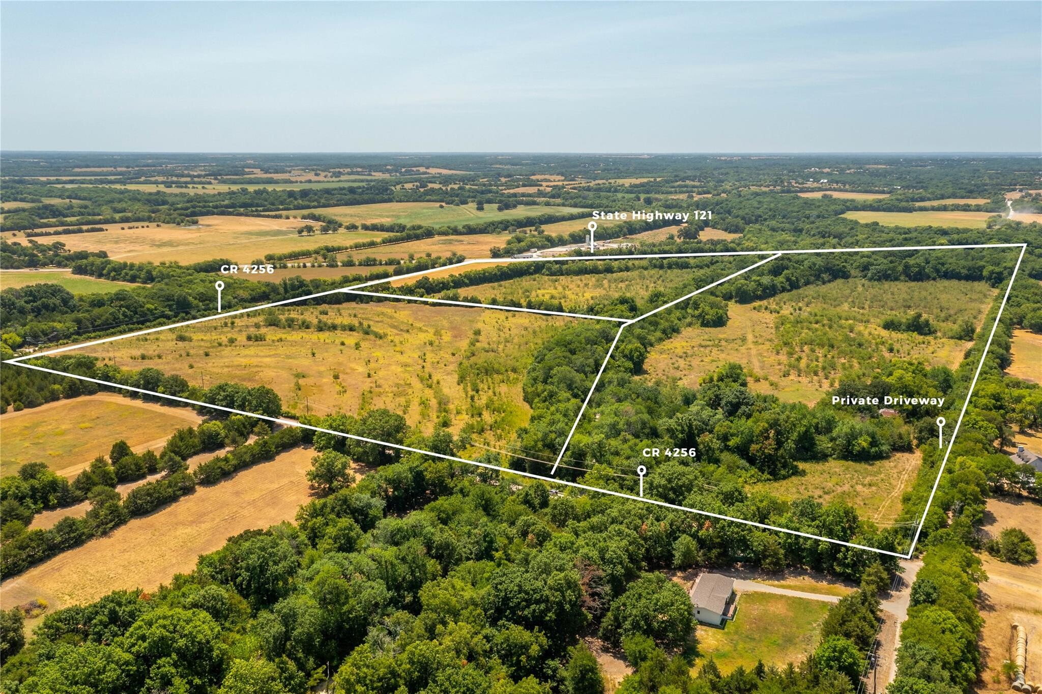 TBD 37 +/- acres Tract 1 County Road 4526, Randolph, TX for sale Aerial- Image 1 of 9