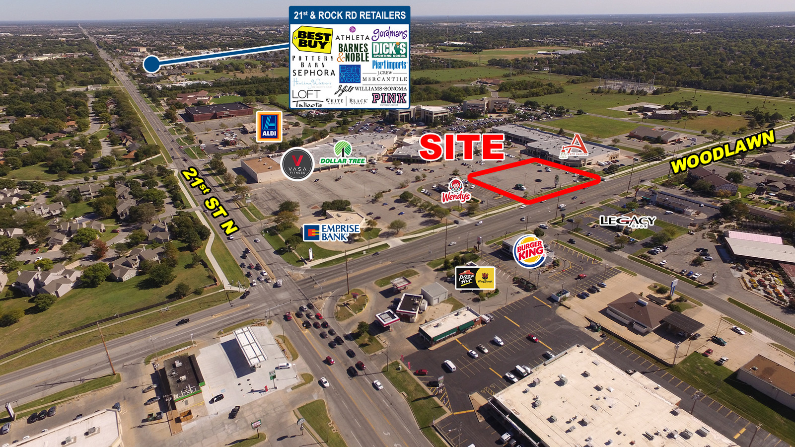 21st And Woodlawn Woodlawn Wichita Ks 67208 Pad Site A Brittany Shopping Ctr Loopnet Com