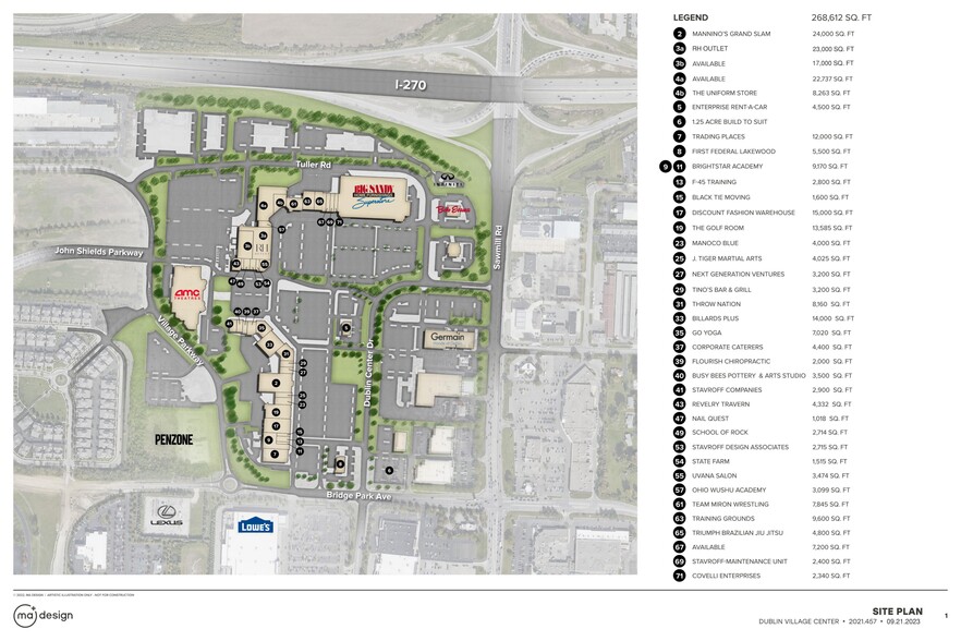 6561-6815 Dublin Center Dr, Dublin, OH for lease - Site Plan - Image 1 of 13