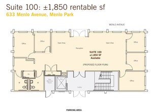 633 Menlo Ave, Menlo Park, CA for lease Floor Plan- Image 1 of 1