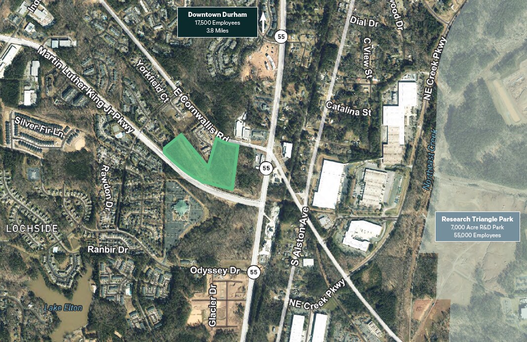 1914 E Cornwallis Rd, Durham, NC for sale Aerial- Image 1 of 1