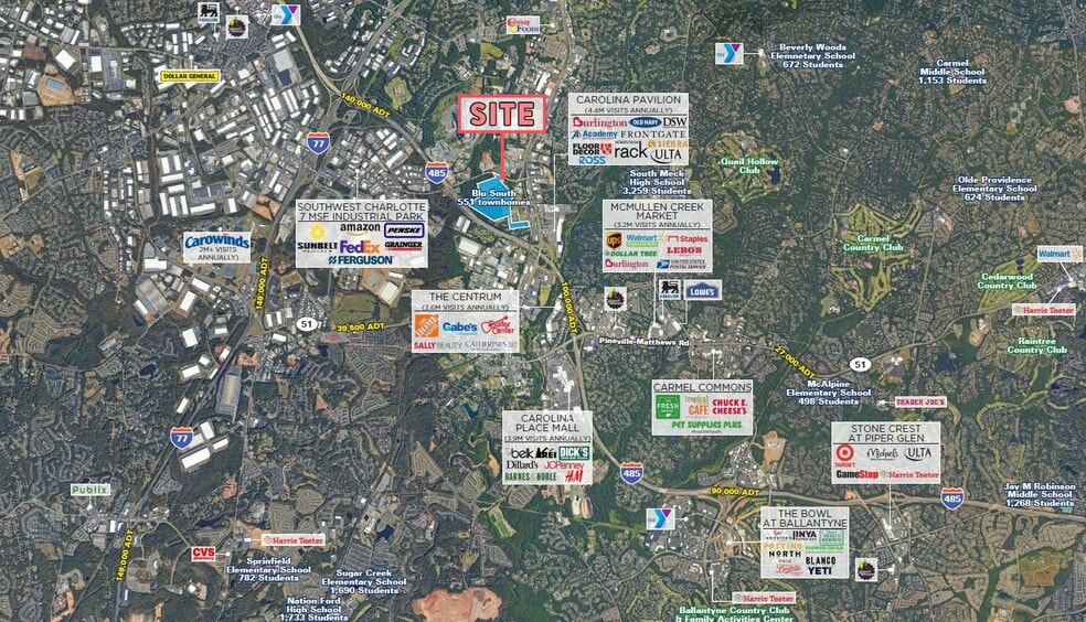 920 Blu Central rd, Pineville, NC for lease - Aerial - Image 2 of 3