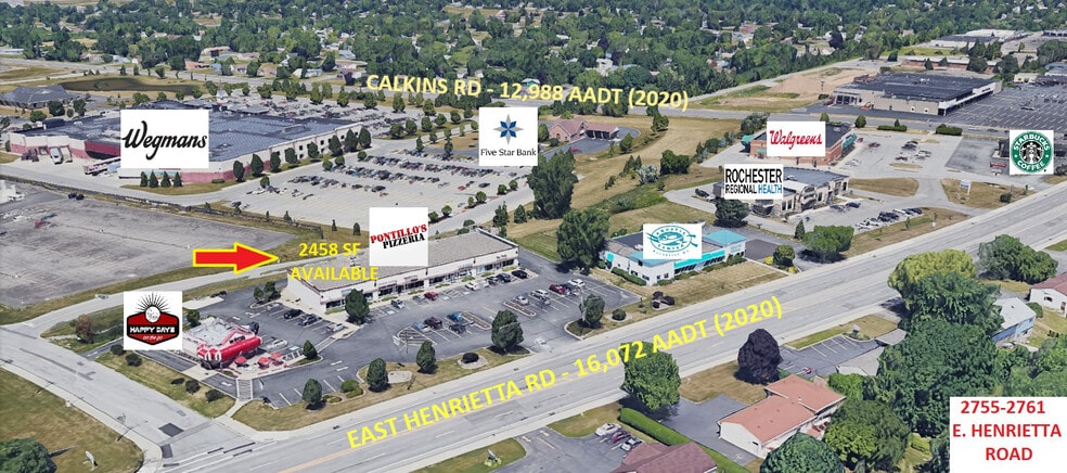 2755-2761 E Henrietta Rd, Henrietta, NY for lease - Aerial - Image 2 of 13