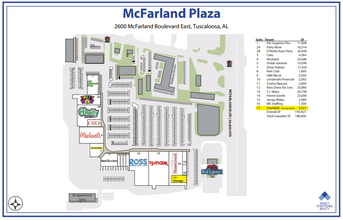 2600 McFarland Blvd E, Tuscaloosa, AL for lease Site Plan- Image 1 of 1