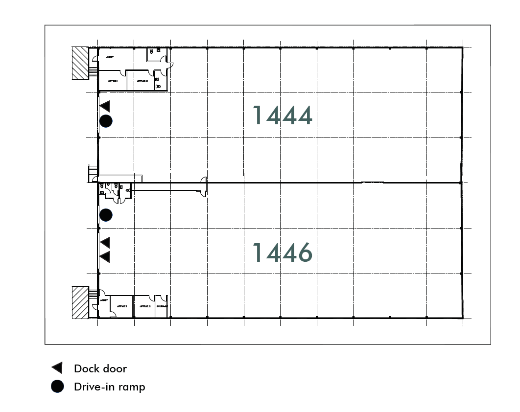 1444-1446 Factor Ave, San Leandro, CA for lease Floor Plan- Image 1 of 3