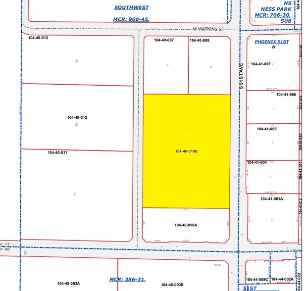 2550 S 51st Ave, Phoenix, AZ for lease - Plat Map - Image 2 of 7