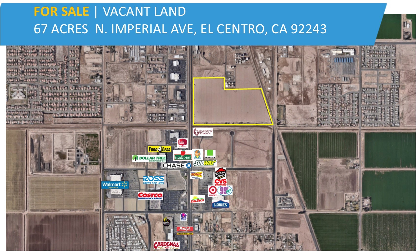 2365 N Imperial Ave, El Centro, CA for sale Aerial- Image 1 of 1