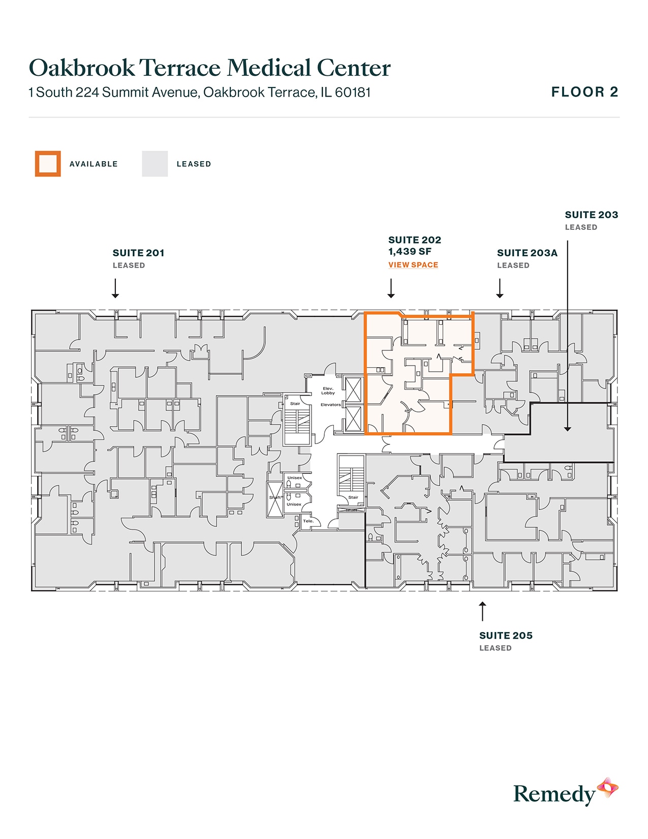 1S224 Summit Ave, Oakbrook Terrace, IL for lease Floor Plan- Image 1 of 1