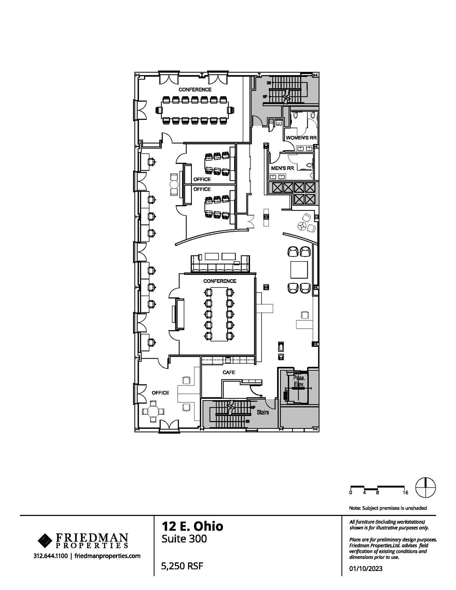 12 E Ohio St, Chicago, IL for lease Floor Plan- Image 1 of 2