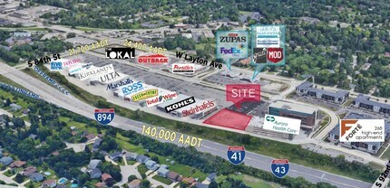 84 South, Greenfield, WI - AERIAL  map view