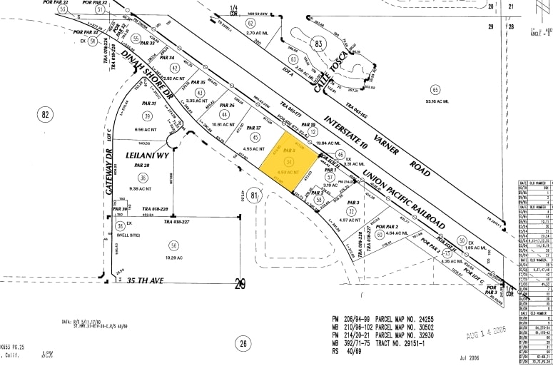 73700 Dinah Shore Dr, Palm Desert, CA for lease - Plat Map - Image 2 of 2