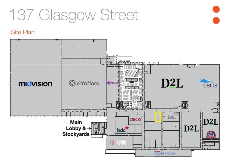 137 Glasgow St, Kitchener, ON for lease Site Plan- Image 1 of 2