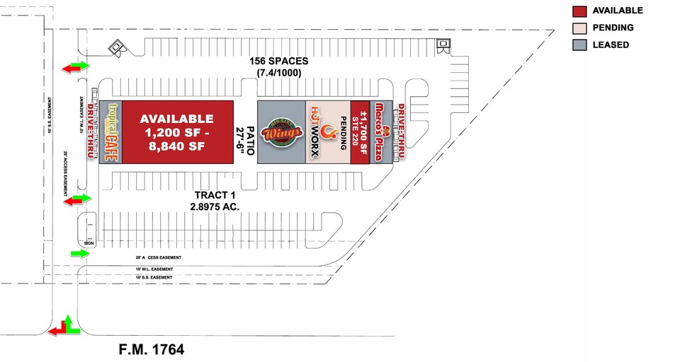 SEQ of I-45 & FM 1764, La Marque, TX for lease - Site Plan - Image 3 of 4