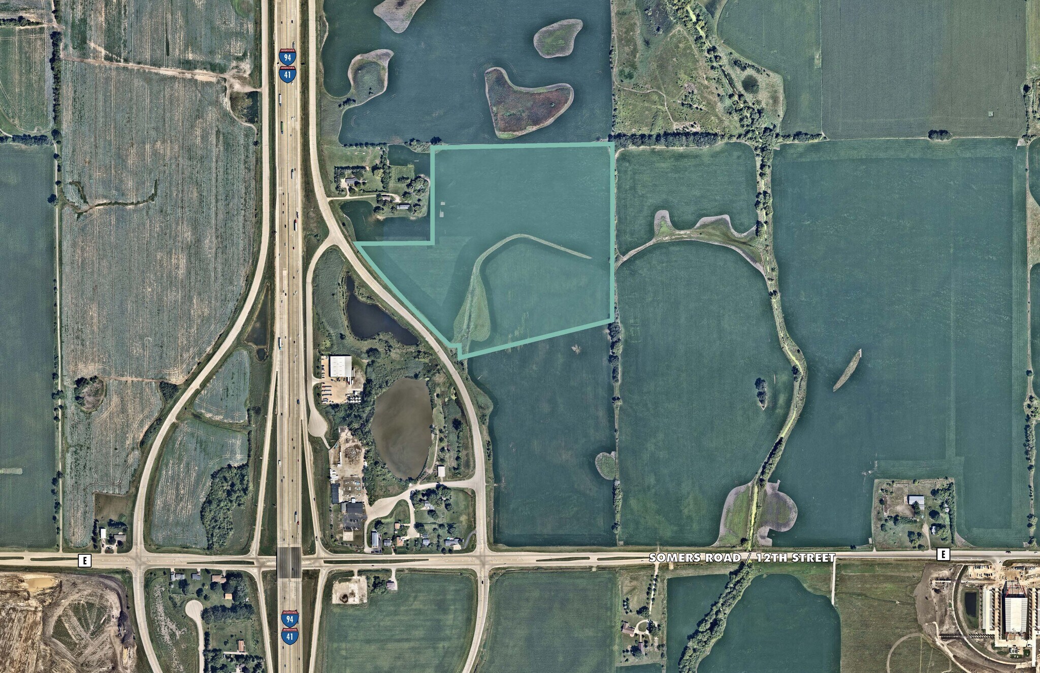 E. Frontage Road, Somers, WI for sale Aerial- Image 1 of 2