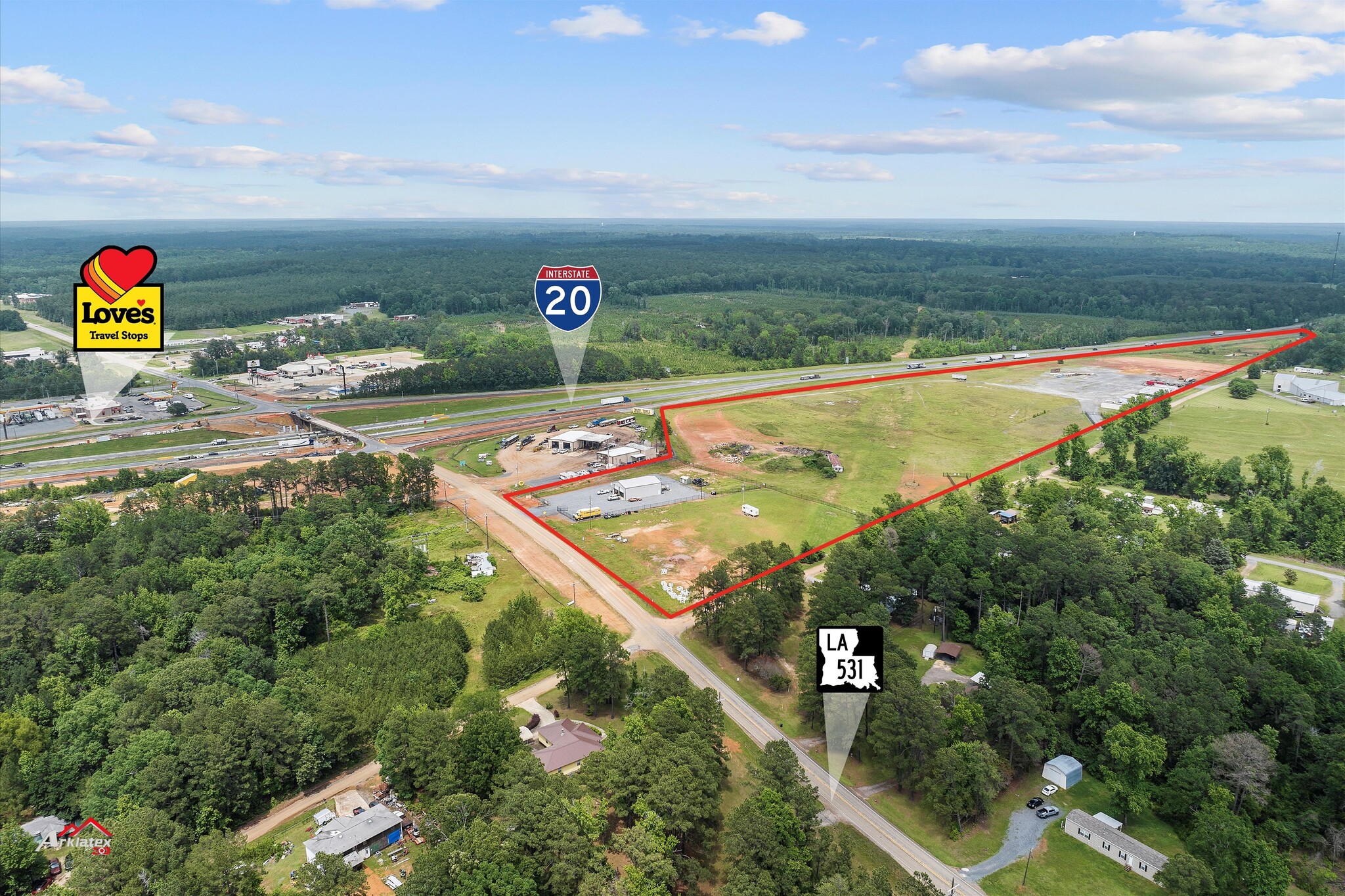 1839 Highway 531, Minden, LA for sale Aerial- Image 1 of 16