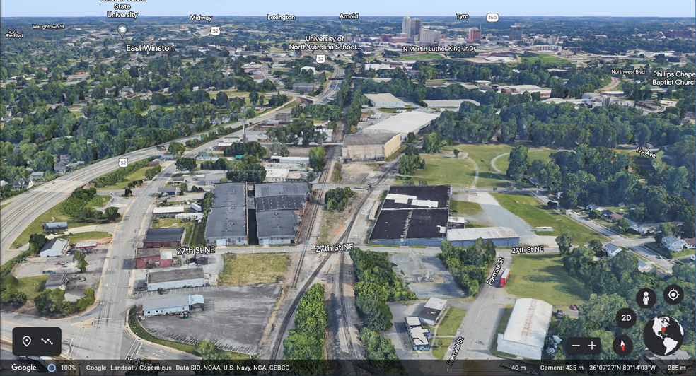 821 E 25th St, Winston-Salem, NC for lease - Aerial - Image 3 of 45