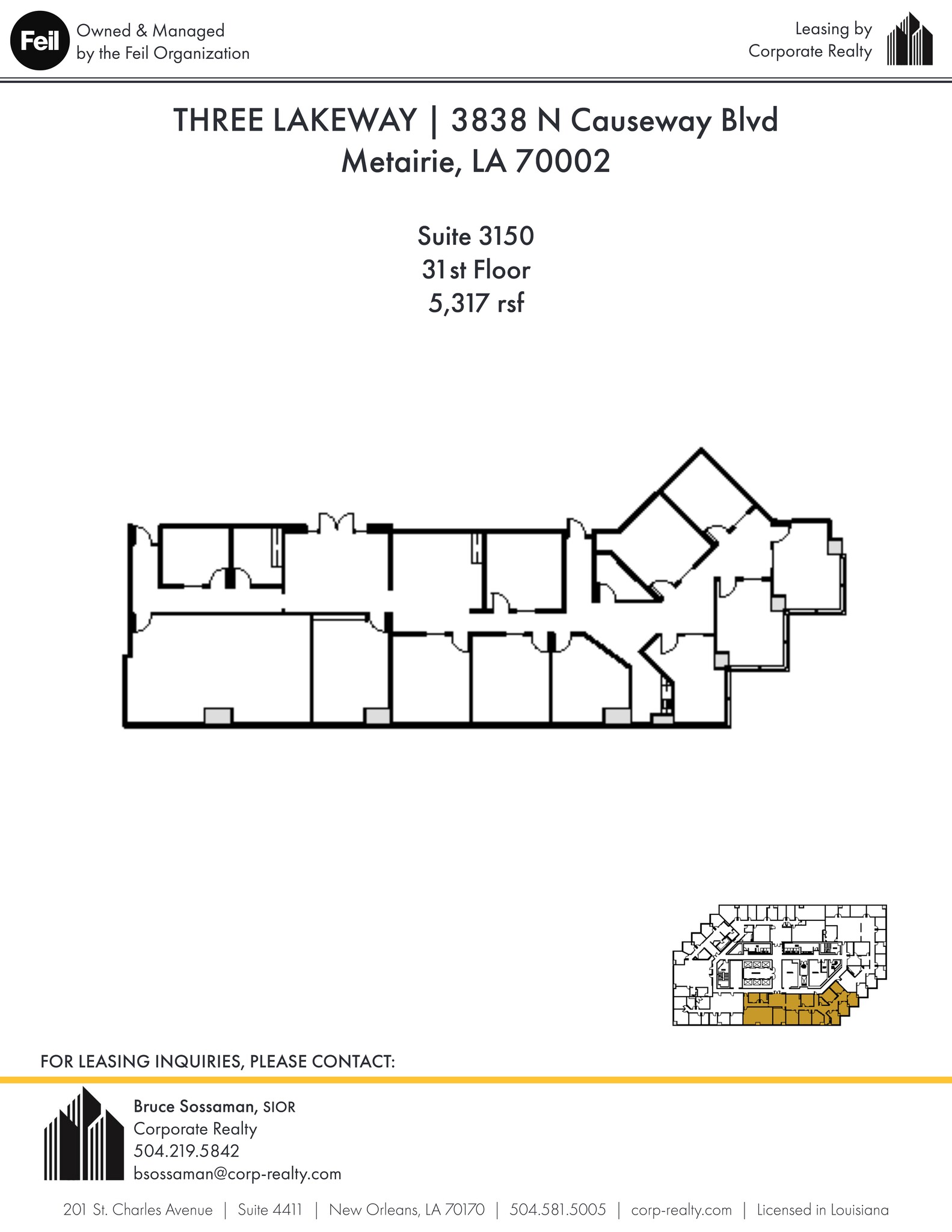 3900 N Causeway Blvd, Metairie, LA for lease Site Plan- Image 1 of 1