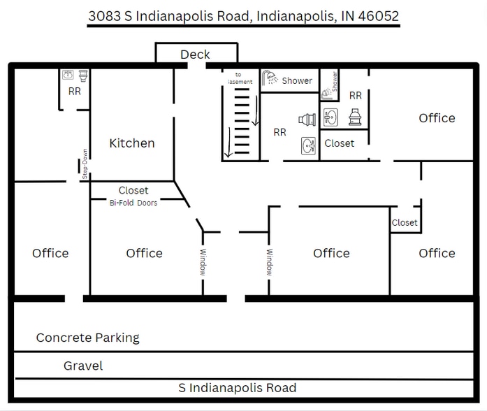 3083 S Indianapolis Rd, Lebanon, IN for lease - Floor Plan - Image 2 of 4