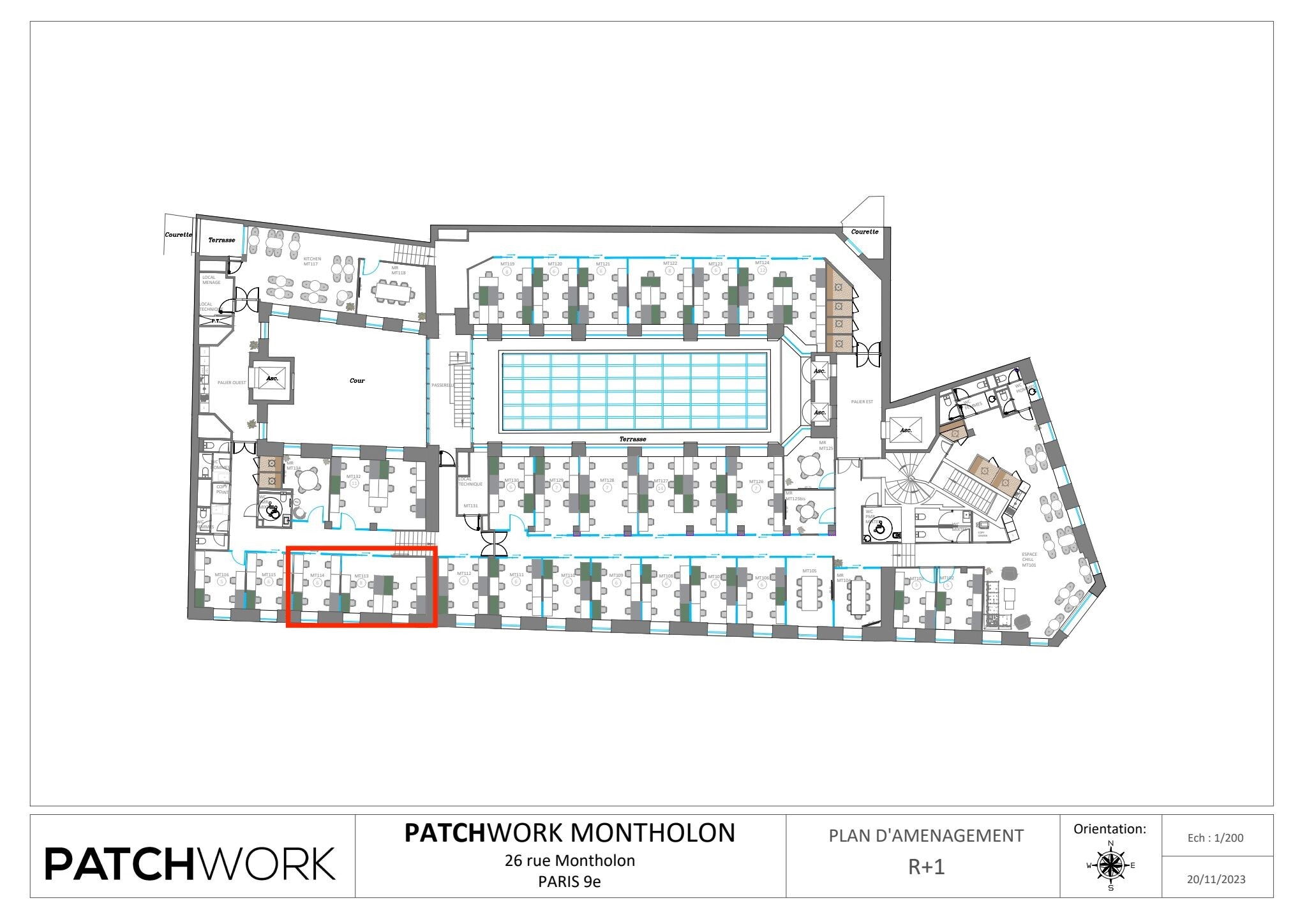 26 Rue De Montholon, Paris for lease Typical Floor Plan- Image 1 of 8