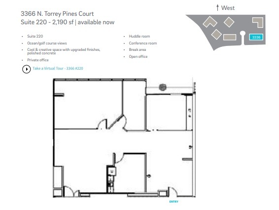 3333 N Torrey Pines Ct, La Jolla, CA for lease Floor Plan- Image 1 of 1