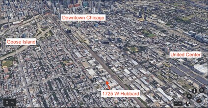 1725 W Hubbard St, Chicago, IL - AERIAL map view