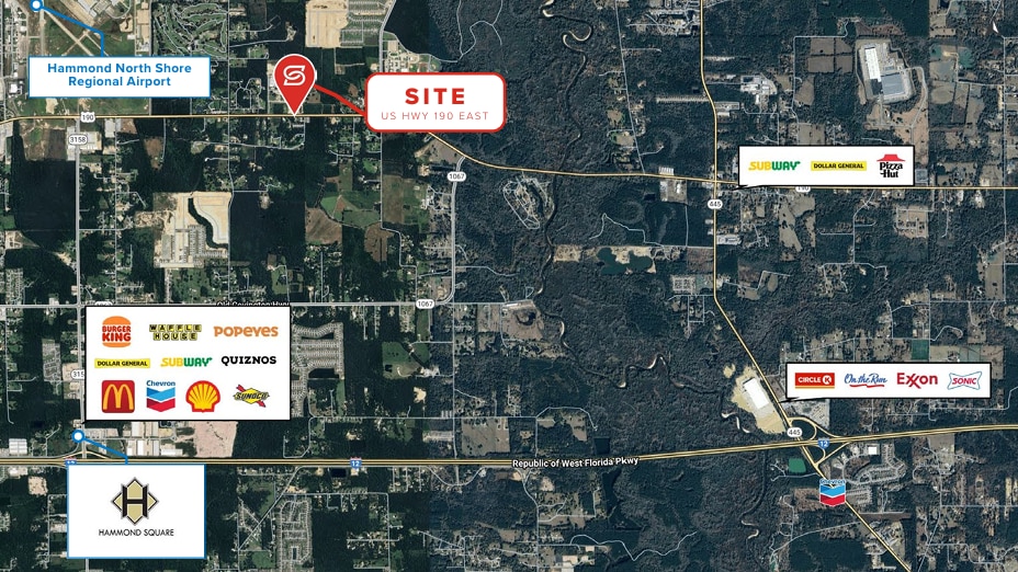 US Highway 190 East, Hammond, LA for lease - Aerial - Image 1 of 1