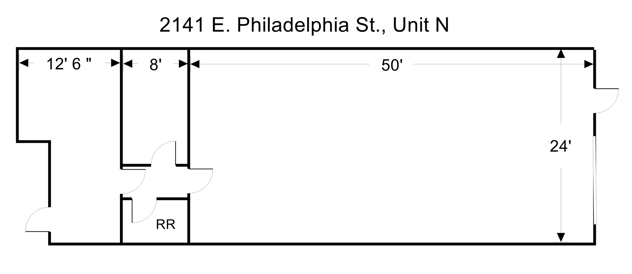 2141 E Philadelphia St, Ontario, CA for lease Floor Plan- Image 1 of 7