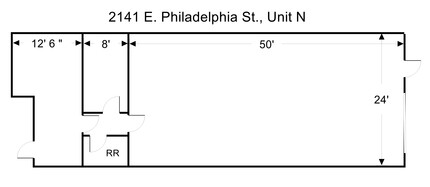 2141 E Philadelphia St, Ontario, CA for lease Floor Plan- Image 1 of 7