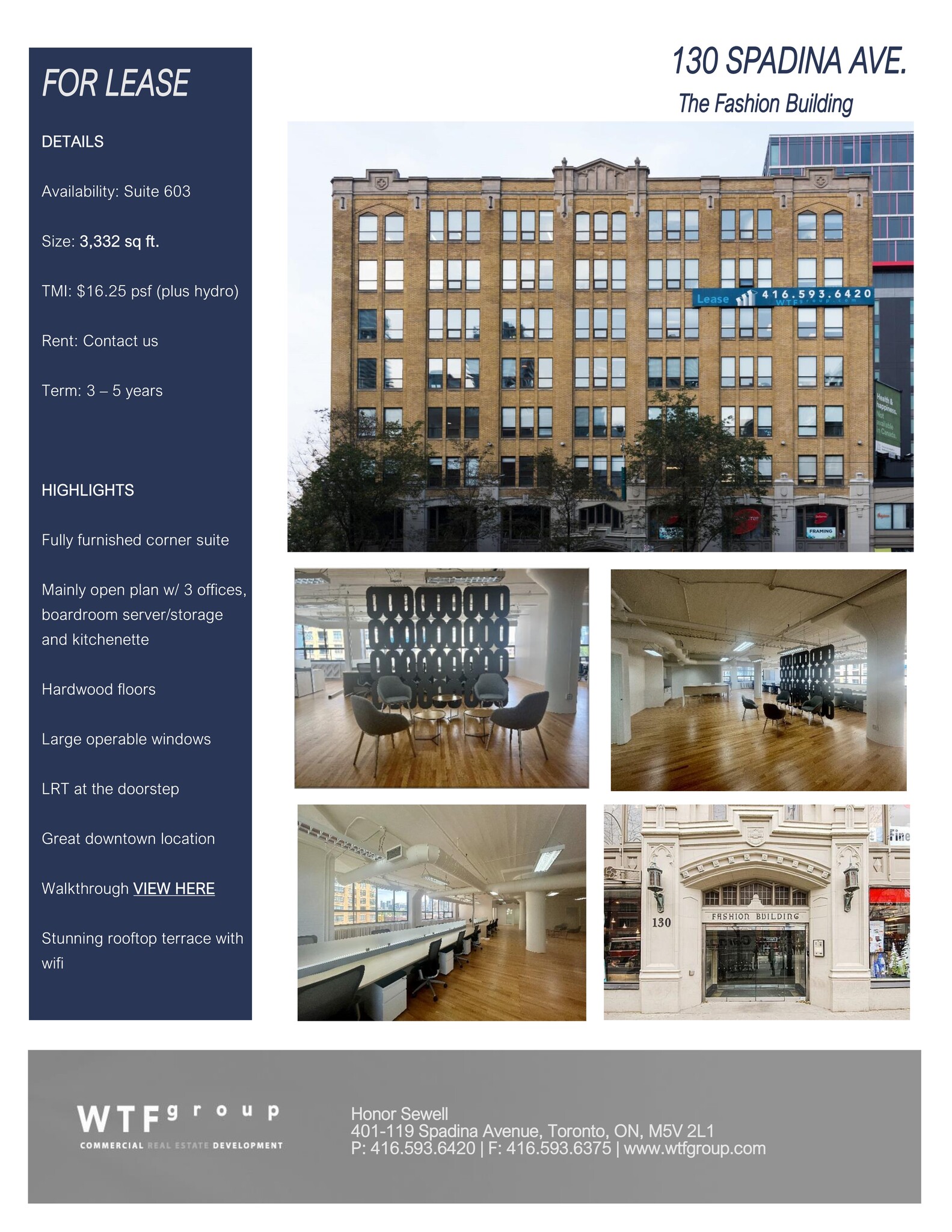130 Spadina Ave, Toronto, ON for lease Site Plan- Image 1 of 1