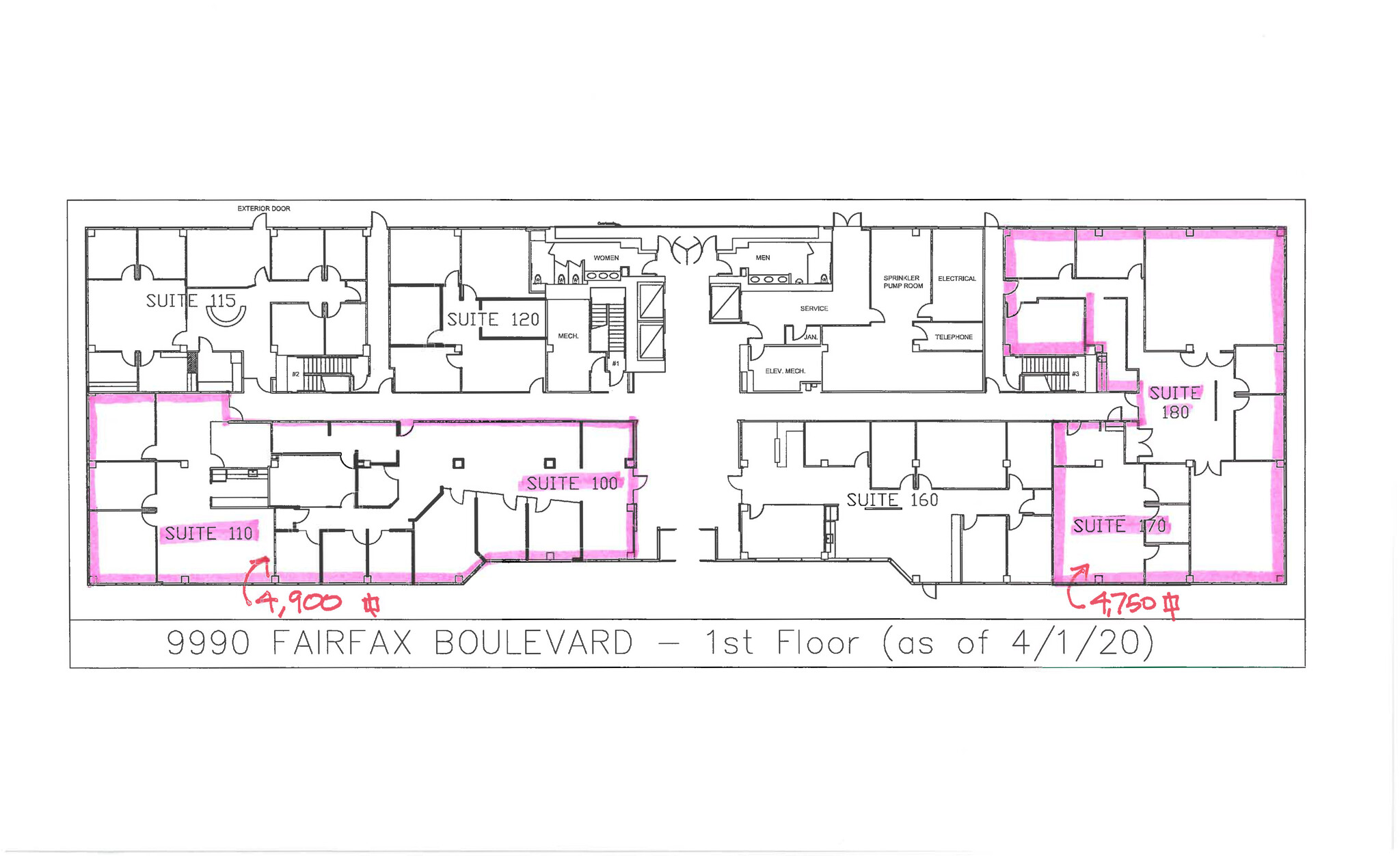 9990 Fairfax Blvd, Fairfax, VA for lease Floor Plan- Image 1 of 1