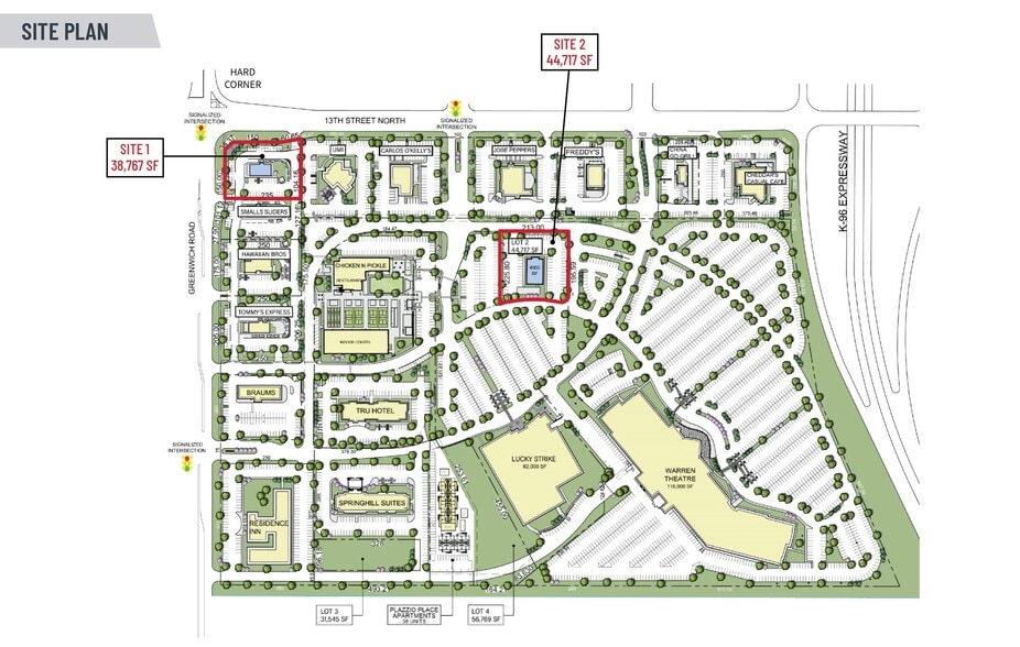 13th St. N & Greenwich Rd., Wichita, KS for sale - Site Plan - Image 3 of 8