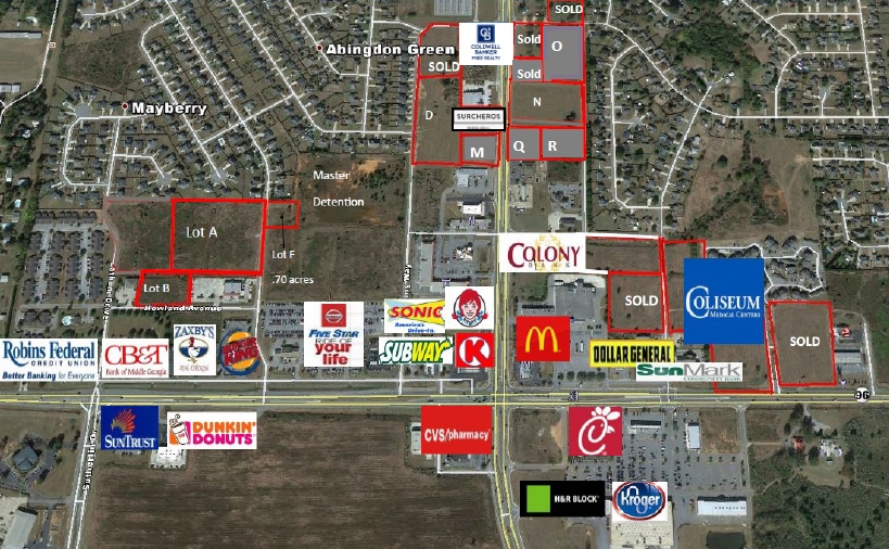 1279 S Houston Lake Rd, Warner Robins, GA for sale - Aerial - Image 2 of 2