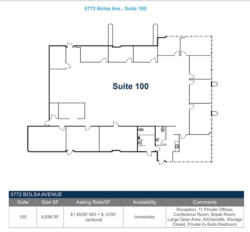 5762 Bolsa Ave, Huntington Beach, CA for lease Floor Plan- Image 1 of 1