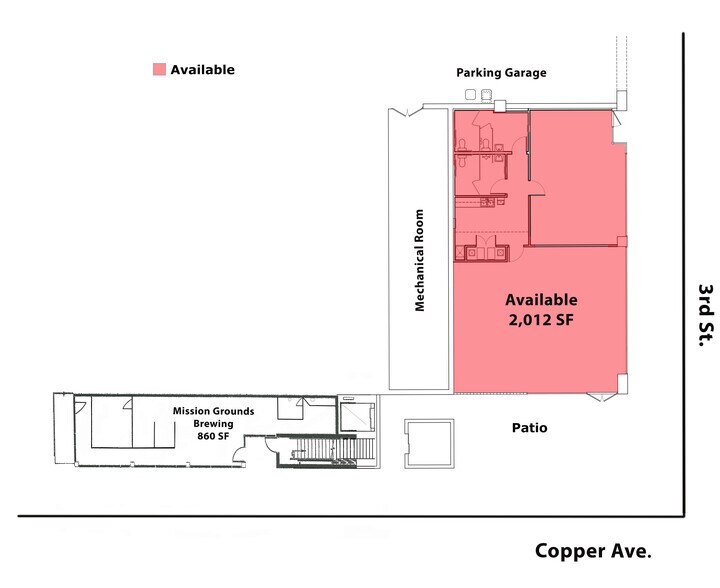 220 Copper Ave NW, Albuquerque, NM for lease - Site Plan - Image 2 of 13