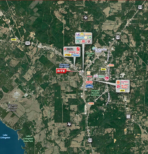 1700 W Church St, Livingston, TX for lease - Aerial - Image 2 of 4