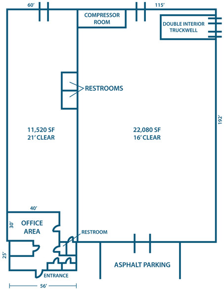 340-350 Hubbard St, Mount Clemens, MI for sale - Floor Plan - Image 2 of 3