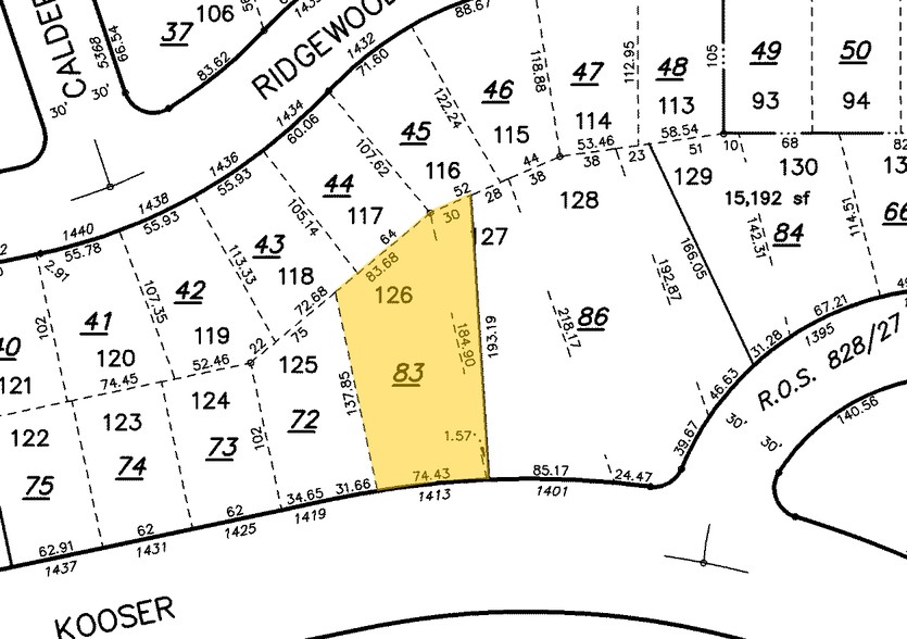 1413 Kooser Rd, San Jose, CA for sale - Plat Map - Image 1 of 1