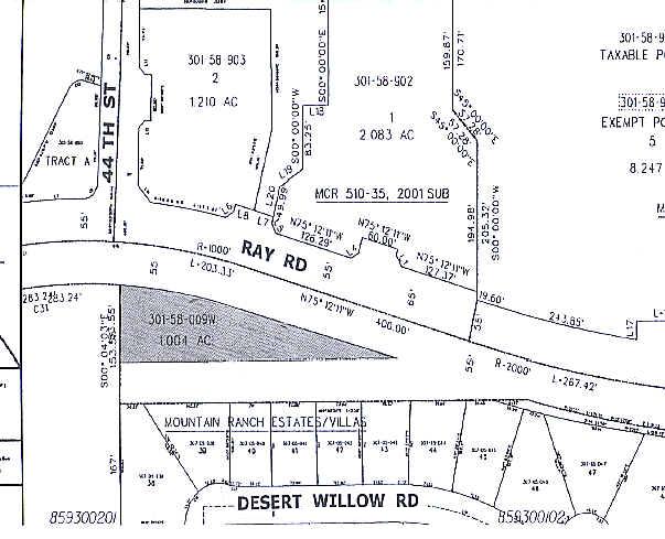 4405 E Ray Rd, Phoenix, AZ for lease - Plat Map - Image 2 of 12