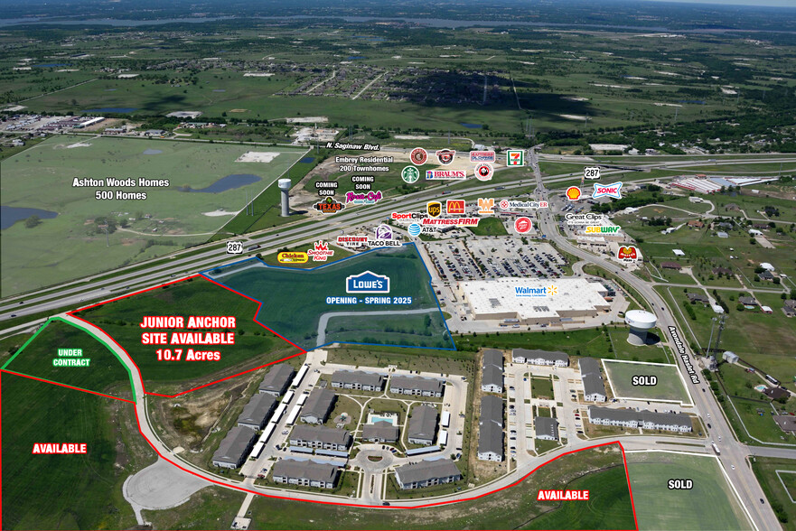 US 287 Business & Avondale-Haslet Rd, Haslet, TX for sale - Aerial - Image 2 of 2