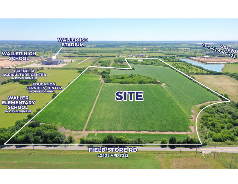 00 Field Store Rd, Waller, TX for sale - Aerial - Image 2 of 4