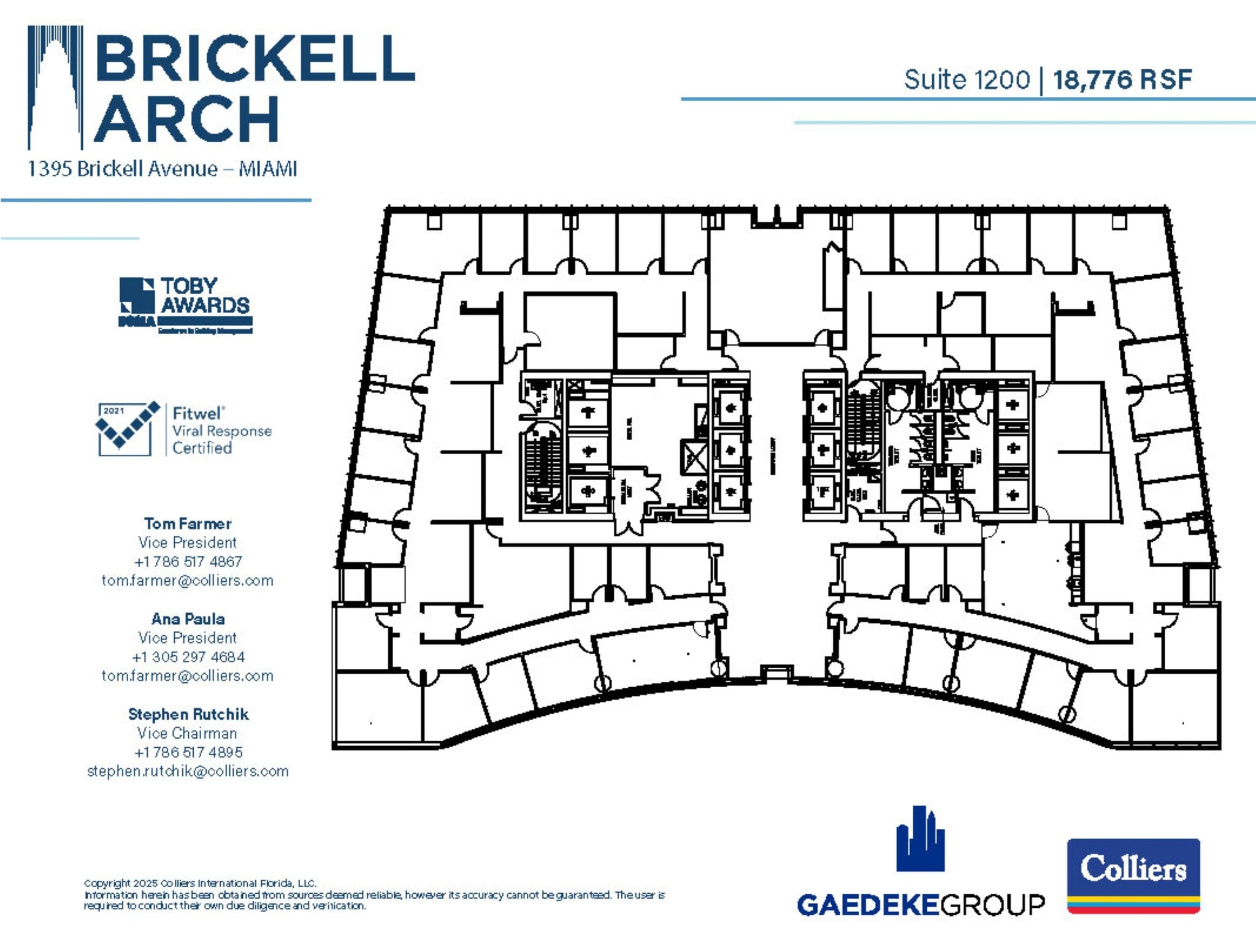 1395 Brickell Ave, Miami, FL for lease Floor Plan- Image 1 of 1